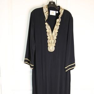 Luxury NicoBlu Black Gold Bead Kaftan
